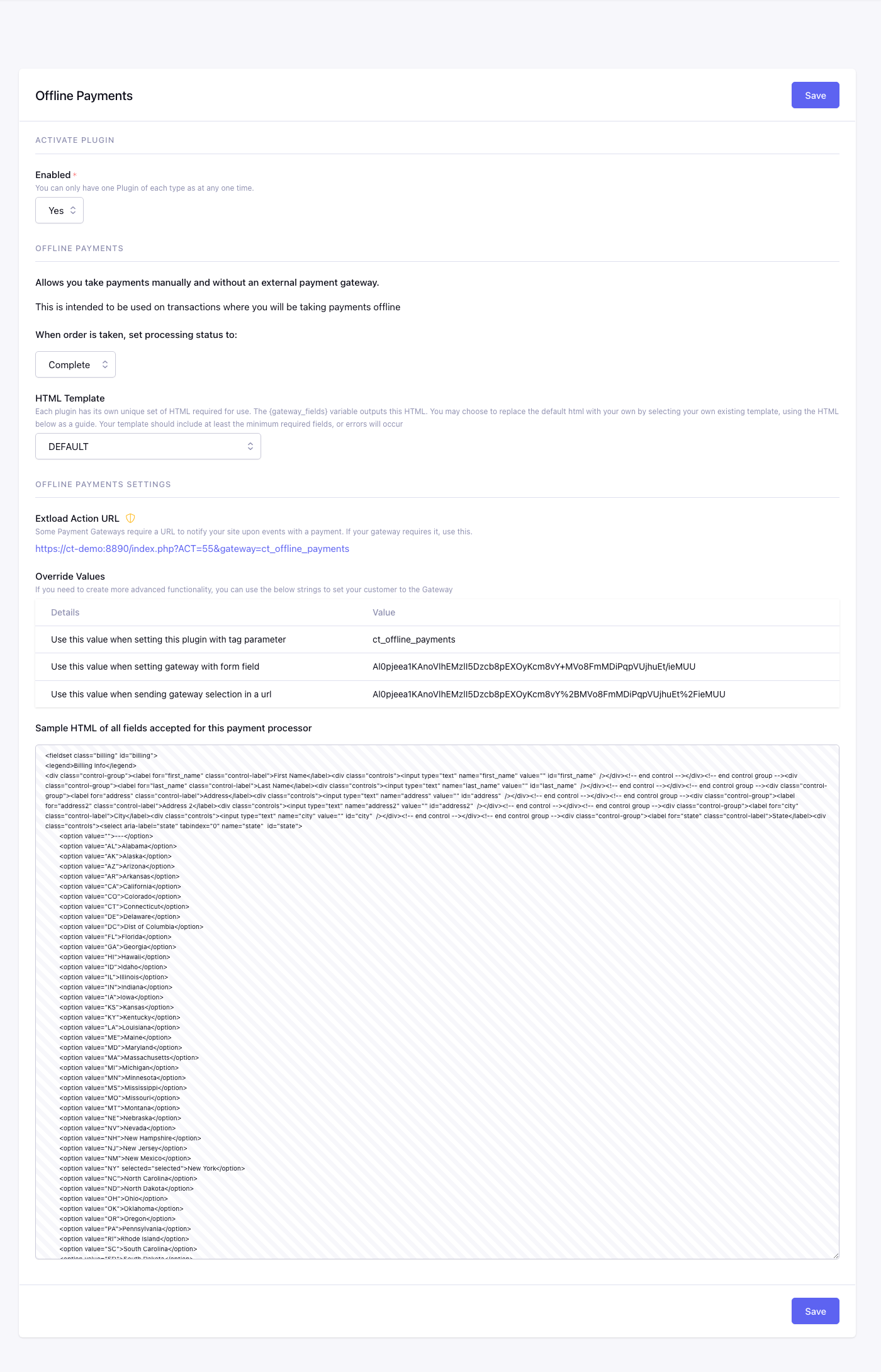 CartThrob Payment Plugins Edit Cartthrob Ct Offline Payments