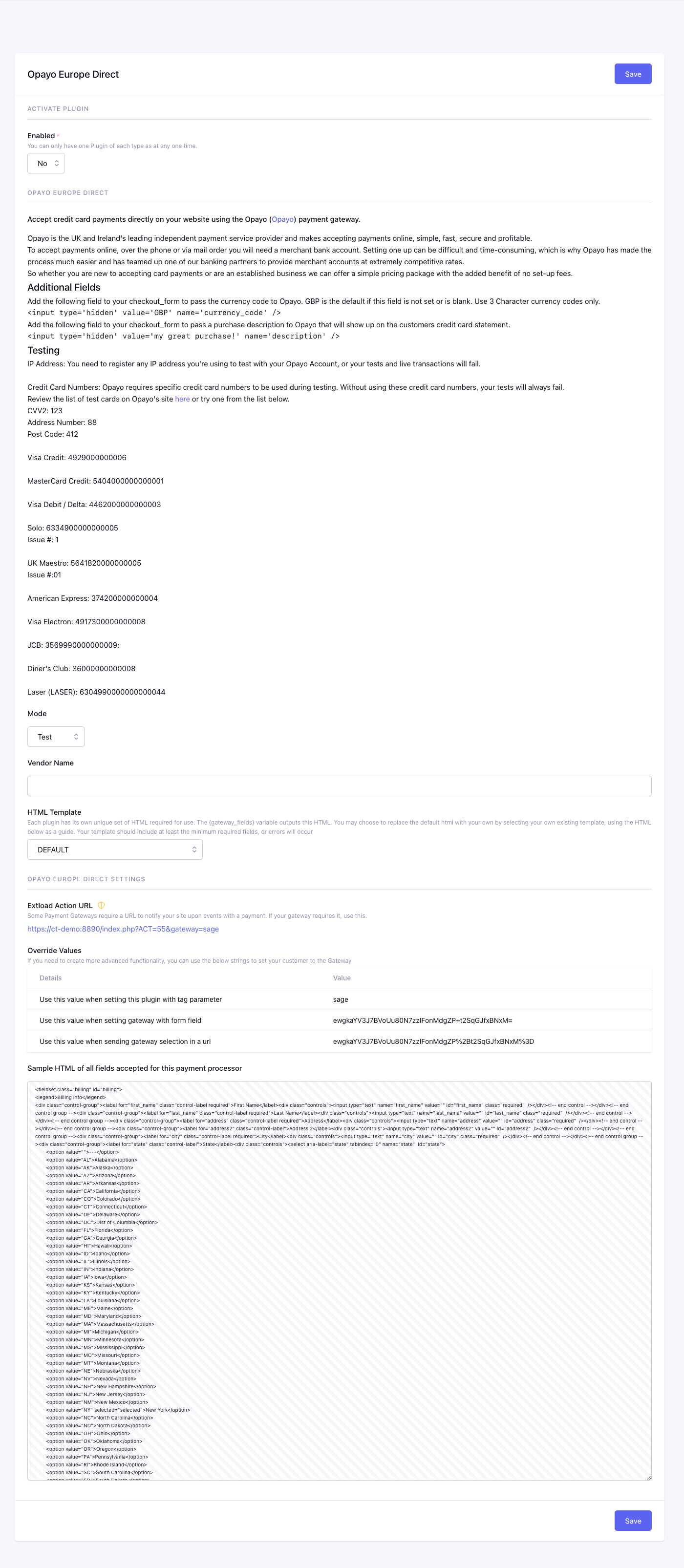 CartThrob Payment Plugins Edit Cartthrob Sage